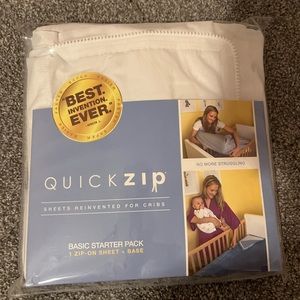 New in Package Quick Zip Crib Sheet Basic Starter Pack